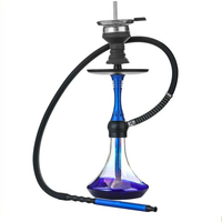 Chicha en acier inoxydable de taille moyenne de luxe de 50 cm, fumée fraîche, ensemble complet