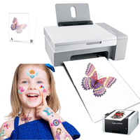 Papier de transfert pour tatouages temporaires imprimable A4, blanc indien, sexy, avec logo personnalisé, vente en gros, autocollants de tatouage temporaires à effet aquatique