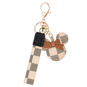 2025 thiết kế mới sang trọng Chuột PU da Móc chìa khóa kim loại bền vòng chìa khóa Ins phong cách xe Keychain cho người phụ nữ Túi ba lô Mặt dây chuyền - Product Image 6
