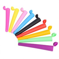 Expédition immédiate, petite quantité, tubes coniques en plastique transparent de 120 mm, colorés, résistants aux enfants, pour emballage de produits coniques.