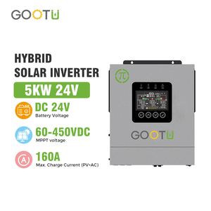 Biến tần năng lượng mặt trời Gootu Pure Sine Wave MPPT <span class=keywords><strong>5000W</strong></span> 5KVA 24V, đầu ra kép DC sang AC, biến tần lai 60-450V, 5KW - Product Image 3