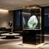 Luxuriöse Vitrine für den Einzelhandel, Maßgefertigtes Design mit LED-Beleuchtung, Langlebige Glas-Sammlervitrine
