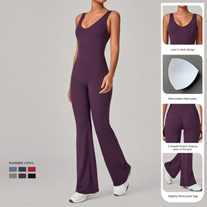 Ropa Deportiva XW-15324, Transpirable, de Alta Calidad, con Relleno en el Pecho, Versátil, Mono Deportivo para Fitness, Entrenamiento, Yoga, para Mujer - Product Image 3