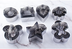 5 emporte-pièces en acier inoxydable en forme de Mickey Mouse, écologiques, compatibles lave-vaisselle et four, motif nid, poignée facile à ranger - Product Image 5