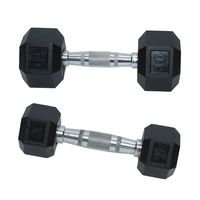 Offre Spéciale 50kg haltère hexagonale équipement de fitness revêtement en caoutchouc ensemble d'haltères pour la musculation utilisation de gymnastique à domicile