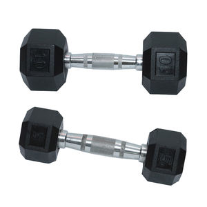 Hot Sale 50kg Hex Hantel Fitness geräte Gummi beschichtung Hantel <span class=keywords><strong>Set</strong></span> für Bodybuilding Home Gym Verwendung - Product Image 1