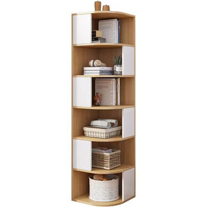 Floor Mounted Corner Bookshelf Saving Triangle Storage Rack Living Room Multi Layer Modern Home Office Wholesale Chinese - Product Image 1