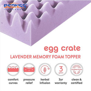 طبقة علوية للمرتبة من الإسفنج الذكي واللاتكس بحجم كامل الأكثر مبيعًا، غطاء ووسادة مرتبة من جل اللاتكس بتصميم قفص البيض - Product Image 3