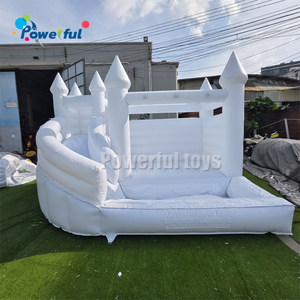 Grande maison blanche de rebond pour le château plein d'entrain blanc gonflable de glissière de videur de saut de noce - Product Image 6