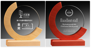 โรงงานขายส่งถ้วยรางวัลคริสตัลทรงกลมสีดำดีไซน์ใหม่ รับสลักโลโก้ด้วยเลเซอร์  แผ่นโล่รางวัลคริสตัล - Product Image 5