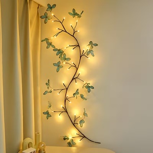 Luce LED Flessibile in PVC a Forma <span class=keywords><strong>di</strong></span> Rattan Alimentata via USB, Lampada a Ramo d'Albero Fai-da-Te per Decorazioni Natalizie, Illuminazione d'Ambiente per Casa, Pareti e Finestre - Product Image 6