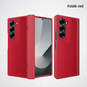 Étui pour Samsung Fold 6 en cuir artificiel couleur unie avec texture litchi, design pliable, disponible en plusieurs couleurs - Product Image 6
