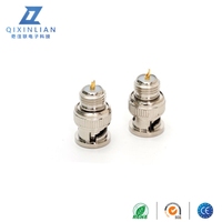 Conector coaxial RF de cobre puro macho BNC de 50 ohmios, enchufe tipo soldadura moldeado por inyección