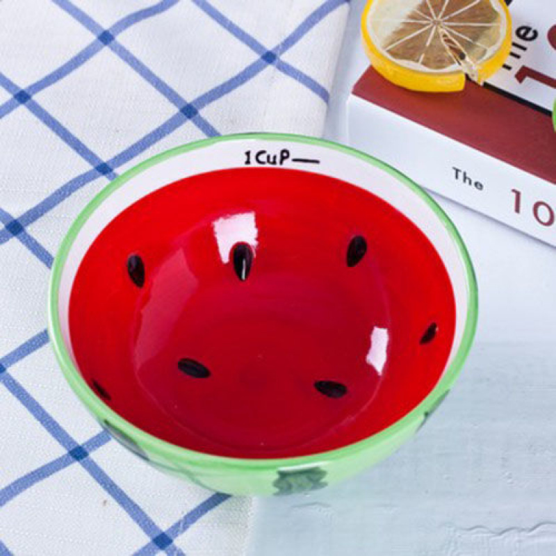 Four watermelon 5-inch small bowls