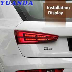 Fanali posteriori a LED blu <span class=keywords><strong>OLED</strong></span> per <span class=keywords><strong>Audi</strong></span> Q3 (2013-2018) con indicatori di direzione sequenziali e luci di posizione - Nuovo set di aggiornamento - Product Image 2