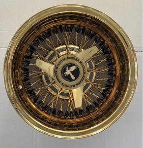 13x7 72 razze/raggi 100 diritta/traversa centro nero rosso ruote a filo - Product Image 3