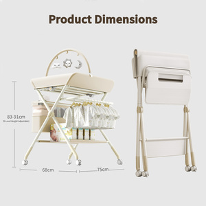 <span class=keywords><strong>Table</strong></span> <span class=keywords><strong>à</strong></span> <span class=keywords><strong>langer</strong></span> multifonction pliable <span class=keywords><strong>pour</strong></span> bébé avec grand panier de rangement, <span class=keywords><strong>baignoire</strong></span> et support de bain <span class=keywords><strong>pour</strong></span> nouveau-nés et tout-petits - Product Image 6