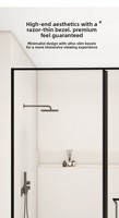 Lineaire minimalistische volledig inbouw glazen schuifdouchedeur geïntegreerde badkamerpartitie prefab badkamer modulaire doucheruimte