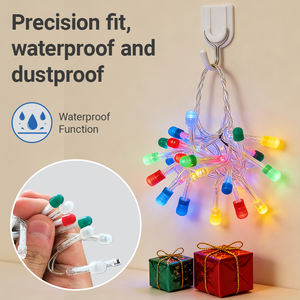 XINHUA Miniature And Frosted Silicone Caps For Twinkling <strong>Christmas</strong> Tree LED Bulbs Creating Warm Holiday Atmosphere - Product Image 5