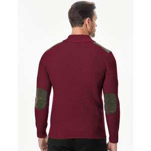 2025 Men's Casual Long Sleeve Quarter Zip <b>Cable</b> <b>Knit</b> Pullover <b>Sweater</b> Warm Winter Stand Collar <b>Sweaters</b> Made of Cashmere - Product Image 2