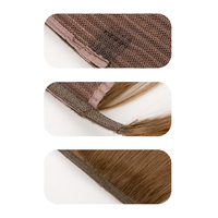 Extensions de cheveux naturels à clipser en queue de cheval, base en maille respirante, cheveux Remy, 12-30 pouces, couleur blonde, vente en gros pour usage quotidien