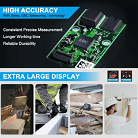 Cyber Measure Pro Mètre numérique industriel 3-en-1 avec mesure laser, clip ceinture et tournevis, précision 2,0 mm, 3000 mètres