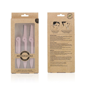 Tondeuse à sourcils pliable portable <span class=keywords><strong>pour</strong></span> femmes biodégradable en paille de blé, <span class=keywords><strong>rasoir</strong></span> facial <span class=keywords><strong>pour</strong></span> dermaplaning avec micro-garde - Product Image 6