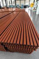 Panneau acoustique en bois, feutre polyester insonorisant en bois de rose pour hôtel, école, entrepôt avec NRC de 0,95