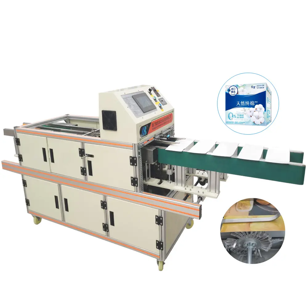 Adjustable Automatic Sanitary Pads Carton Box Gluing Machine Disposable Napkin Paper box Packing Machine glue stick machine