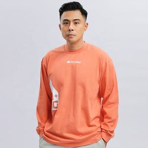 260gms poids lourd surdimensionné pur coton t-shirts blanc à manches longues t-shirt entraînement hommes chemise en coton - Product Image 2