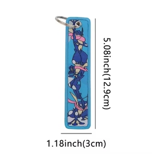 Anime <span class=keywords><strong>Pikachu</strong></span> Jet Tags Broderie Porte-clés Rechargeable Nouveau Hot Selling Cartoon Printed Keychain Bag Hanging Woven Technique - Product Image 4