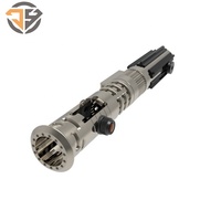 Sabre laser personnalisé chromé pièces d'usinage CNC sabre laser jouet poignée en acier inoxydable micro usinage sabre léger en aluminium