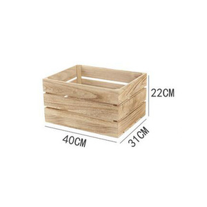 Gỗ tự nhiên hộp trái cây Thùng Rau gỗ Thùng gỗ mộc mạc thùng cho thực phẩm lưu trữ trường hợp - Product Image 2