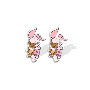 ธีมปาร์ตี้สวนเครื่องประดับเด็กผู้หญิงของขวัญน่ารักการ์ตูนหมีหมูเสือต่างหูอะคริลิคโลโก้ที่กำหนดเอง - Product Image 3