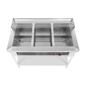 Commercial Electric Bain Marie 4 Pan Food Warmer Stainless Steel <b>Buffet</b> Steam <b>Table</b> with Temperature Control - Product Image 3