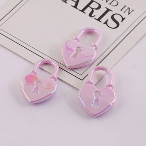 Dijes de aleación de zinc en forma de corazón, colores aleatorios, accesorios de joyería DIY para bolsos, coches, regalos, colgante unisex - Product Image 5