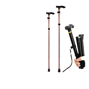 Bâton de trekking en alliage d'aluminium ultra léger à quatre sceptres randonnée de fond fournitures de thérapie de réadaptation en plein air - Product Image 3