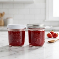 Pot en verre esthétique de luxe pour emballage de soins de la peau, pot à crème en verre transparent avec couvercle en bois, intérieur minimaliste et épuré