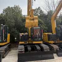 Excavatrice sur chenilles d'occasion CAT 312D2 à châssis compact et cabine climatisée, économe en carburant, pour les projets de fouilles de fondations de pipelines municipaux