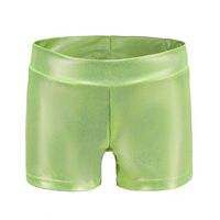 Ensemble de justaucorps de gymnastique personnalisé avec short métallisé pour filles, enfants, femmes, danse, cheerleading, entraînement