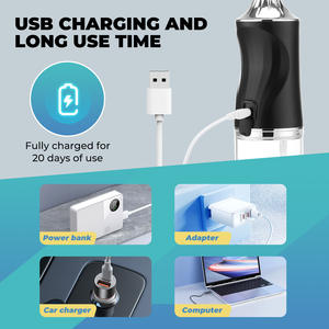 Irrigador Bucal Eléctrico Portátil Recargable con Control Táctil Impermeable, Seguro para Uso Doméstico, Enjuague Bucal y Cepillo de Dientes - Product Image 6