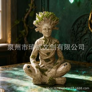 รูปปั้นตกแต่งสวนรูปป่าธรรมชาติ ทำจากเรซิ่น รูปทรงไม่สม่ำเสมอ ของตกแต่งบนโต๊ะ ของตกแต่งสวนส่วนตัว - Product Image 2