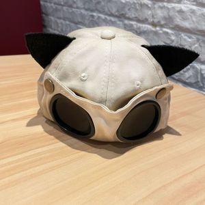 Retro Fliegerbrille Schirmmütze Sonnenbrille Piloten-Baseballkappe mit Katzenohren Hip-Hop-Mütze - Product Image 3