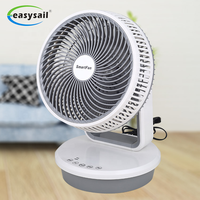 Vente en gros de 10 pouces Ventilateur de table portable intelligent en plastique Circulation d'air électrique à commande numérique avec télécommande pour un usage domestique