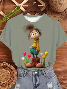 Camiseta gráfica divertida para mujer con estampado de Dumpster Fire "<span class=keywords><strong>This</strong></span> <span class=keywords><strong>Little</strong></span> <span class=keywords><strong>Light</strong></span> <span class=keywords><strong>of</strong></span> <span class=keywords><strong>Mine</strong></span>", cuello redondo, manga corta, informal - Product Image 5