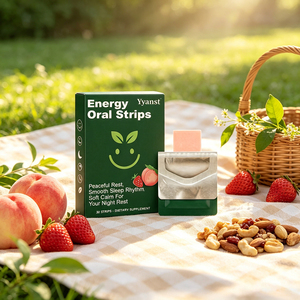 Tiras Orales Energéticas con Sabor a Durazno y Fresa OEM, 30 Unidades, Ritmo de Sueño Tranquilo, Disolución Rápida, Suplemento Dietético para Vitalidad Diurna - Product Image 2