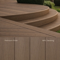 Extrudierte Holz-Verbundstoff-Terrassendielen Beschichtete Verbundstoff-Terrassendielen Verbundstoff-Terrassenbelag Exotische Pool-Terrassenfliesen