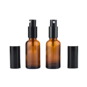 15ml 30ml 50ml 100ml Amber boş Mini parfüm cam pompalı sprey şişe cilt bakımı için