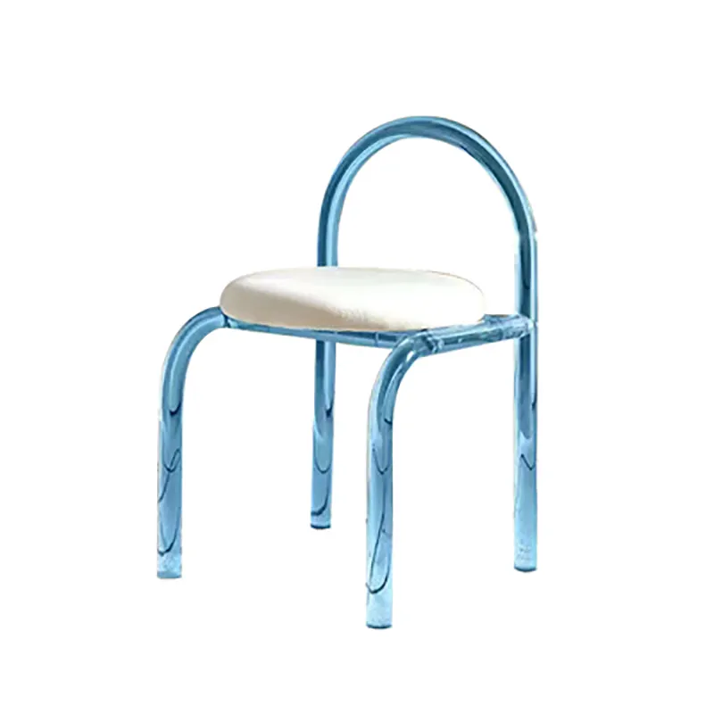 Прозрачный Хрустальный стул для макияжа акриловая мебель повседневный дизайн спинка обеденный стул