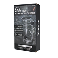 Casque Bluetooth professionnel TOUCARE V5S, haute qualité sonore, autonomie de 12 heures, conçu pour les casques de moto